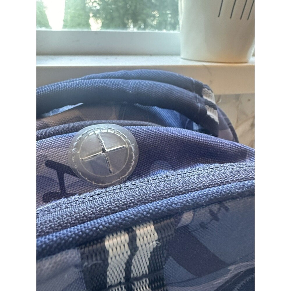 Pottery Barn Kids Mackenzie Backpack Blue Grey Sports Camo Adjustable School Bag - Picture 5 of 9